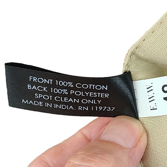 Nicole Miller beaded sequined linen look fall table runner 13.5 x 68 - Picture 8 of 10